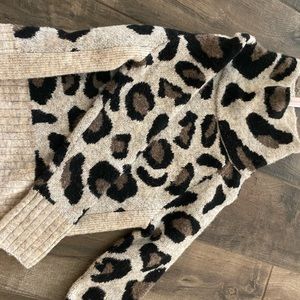 BNWT Aqua leopard print sweater